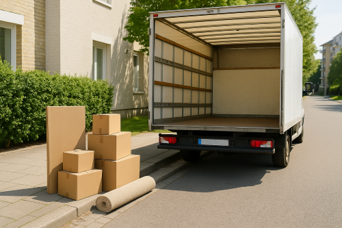 Möbel bis zum Bordstein transportieren
